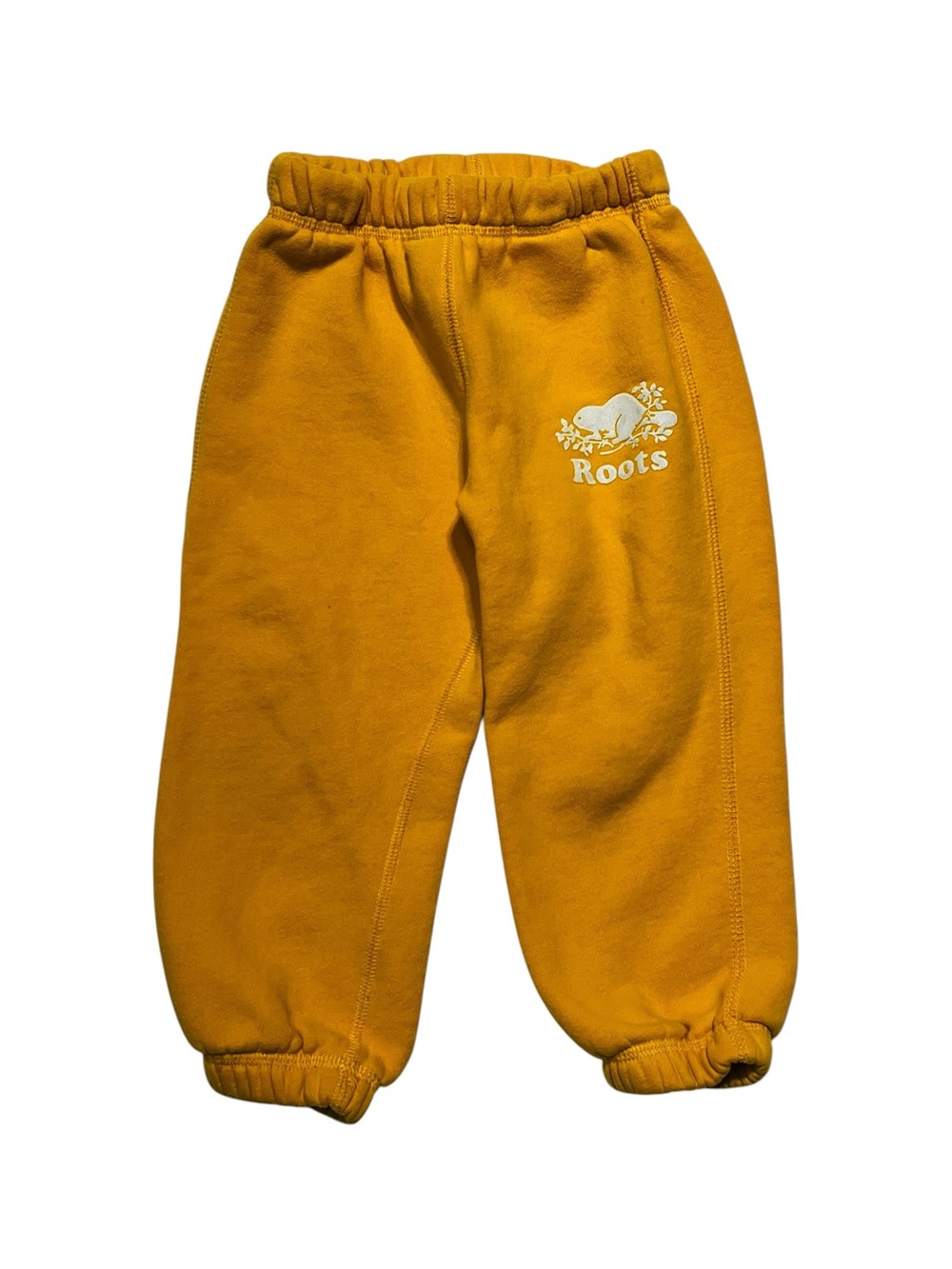 Roots Kids Golden Yellow Sweatpants‎ with White Logo